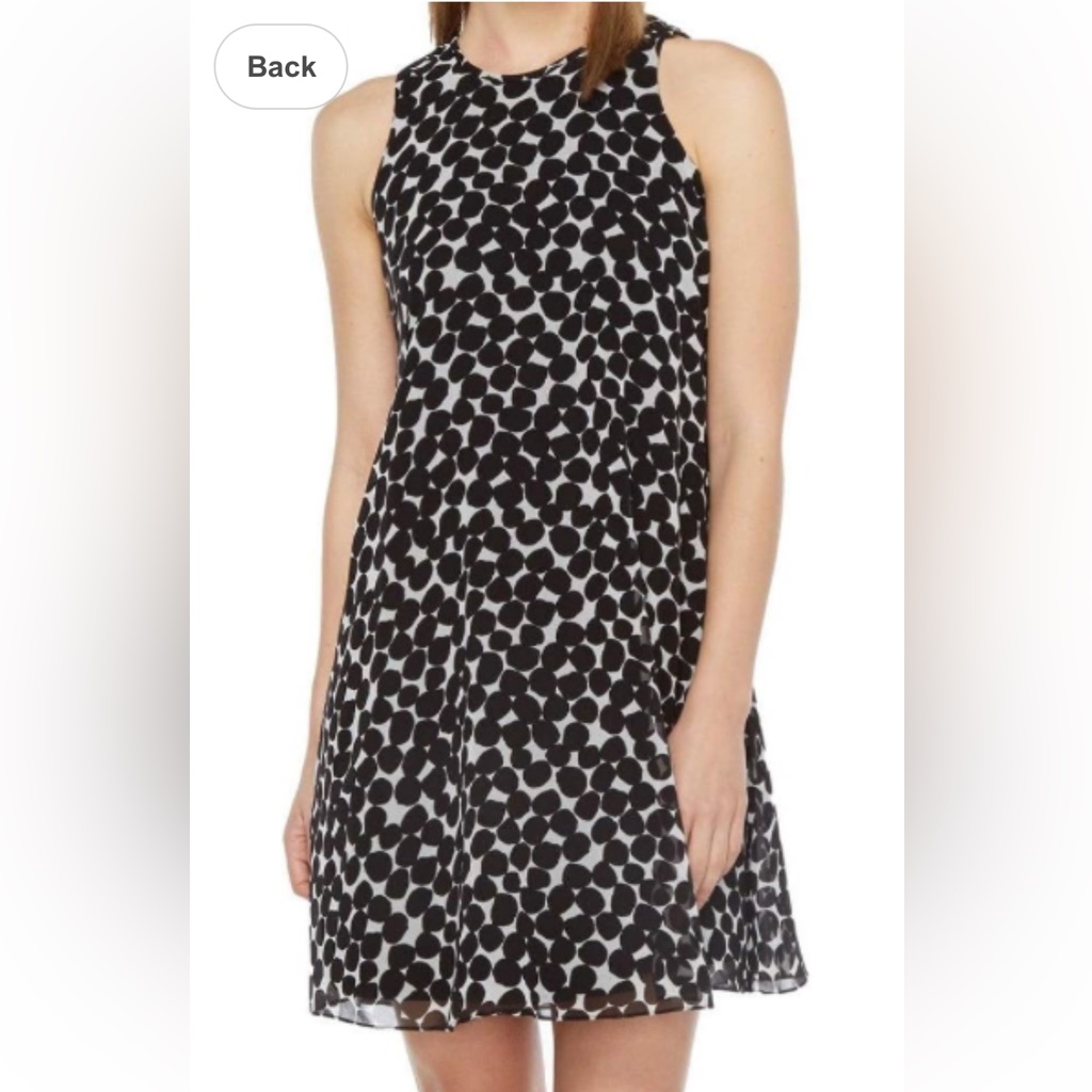Calvin Klein - Black And White Polka Dot Dress